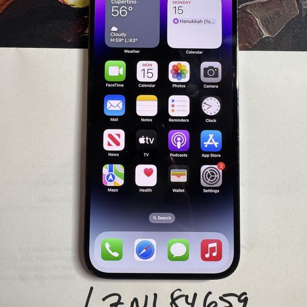 Apple iPhone 14 Pro Max - Unlocked, 128 GB, Purple, A2651