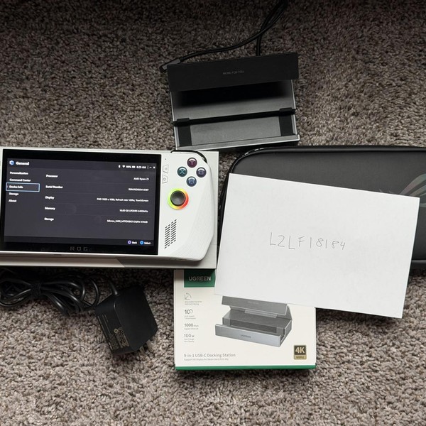 Asus ROG Ally 7 inch - Z1, White, 512 GB, 16 GB, Ryzen Z1