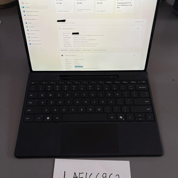Microsoft Surface Pro 11 - 512 GB, Black, 16 GB, Snapdragon X Plus