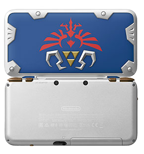 New Nintendo 2DS XL - 1 GB, Silver, Hylian Shield Edition