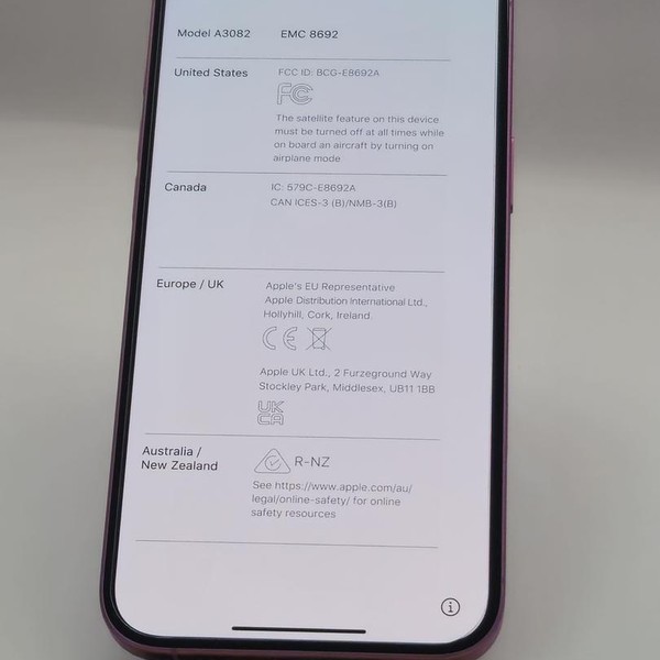 Apple iPhone 16 Plus - Unlocked, 128 GB, Pink, A3082