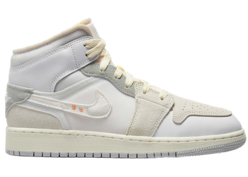 Jordan 1 Mid SE Craft Inside Out White Grey (GS) for sale