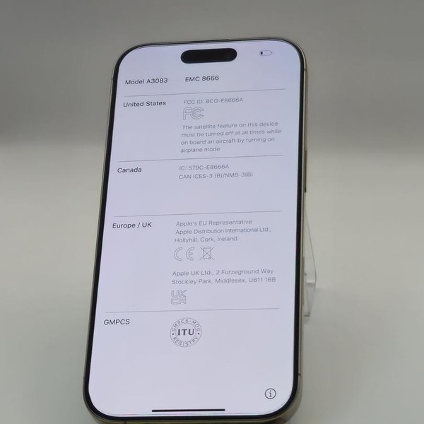 Apple iPhone 16 Pro - Unlocked, 256 GB, Natural, A3083