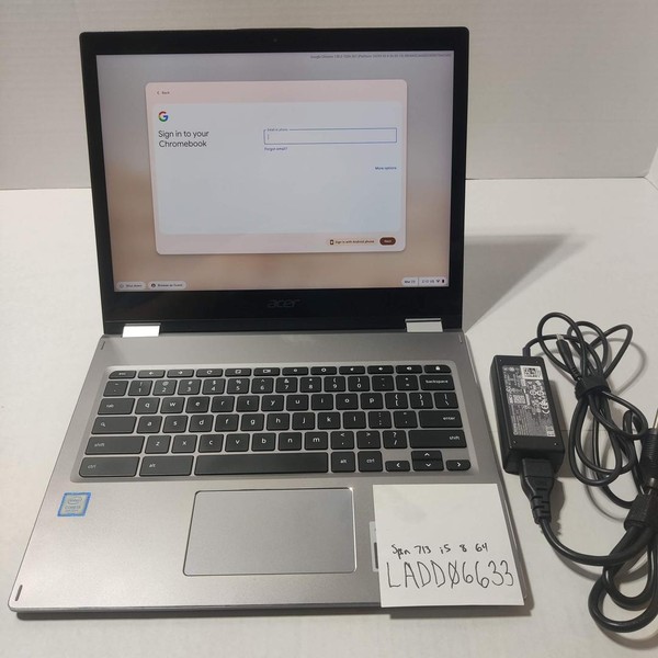 Acer Chromebook Spin 713 - 64 GB, Gray, 8 GB, Intel Core i5