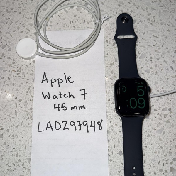 Apple Watch Series 7 45mm - Midnight, A2474 - GPS, Aluminum