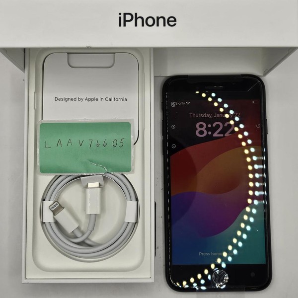 Apple iPhone SE 3rd Gen 2022 - Unlocked, Midnight, 64 GB, A2595