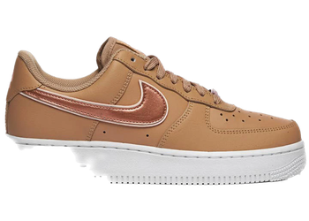 Nike Air Force 1 '07 Tan Metallic Rose Gold (Women's) for sale