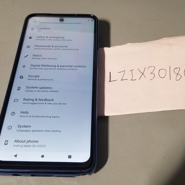 Moto G Stylus 5G (2022) - Unlocked, 128 GB, Blue, 6 GB