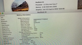 Good
													MacBook Air 2015 - 13" - Silver, 256 GB, 8 GB, photo 3 of 10