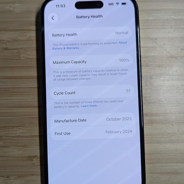 Apple iPhone 15 - Unlocked, 128 GB, Black, A2846