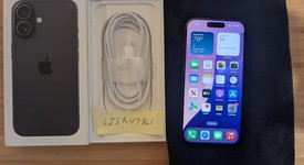 Good
													Apple iPhone 16 - Unlocked, Black, 128 GB, A3081, photo 1 of 5