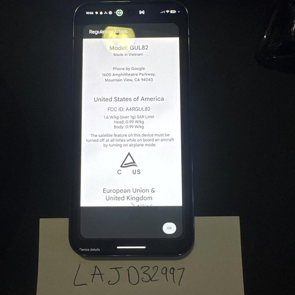 Google Pixel 10 Pro XL - T-Mobile, 256 GB, Obsidian, GUL82
