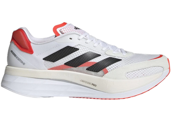 adidas Adizero Boston 10 White Black Solar Red for sale