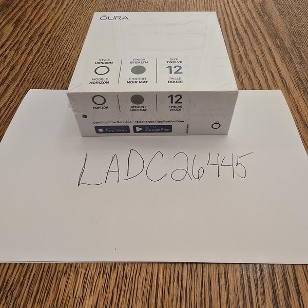 Oura Ring Gen 3 - Stealth, Size 12, Horizon