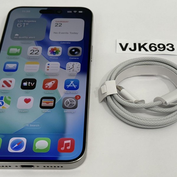 Apple iPhone 15 Pro Max - Unlocked, White, 256 GB, A2849