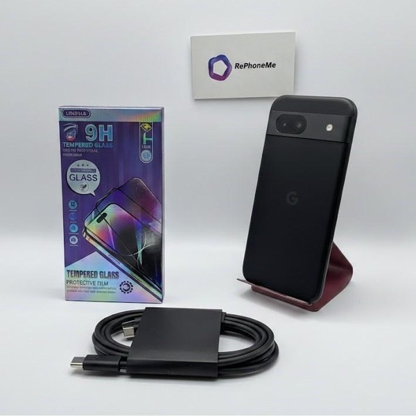 Google Pixel 8a - Unlocked, 128 GB, Obsidian, 8 GB, GKV4X, Sub-6 5G