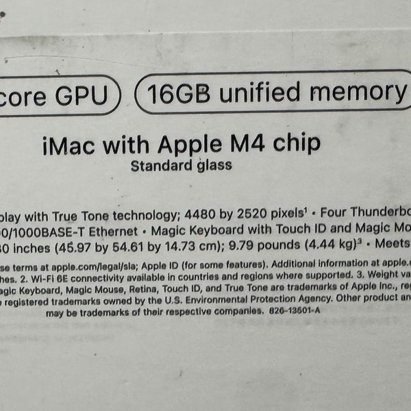 iMac 2024 24 inch - 256 GB, Blue, 16 GB, Apple M4, WiFi Only, 8-core GPU