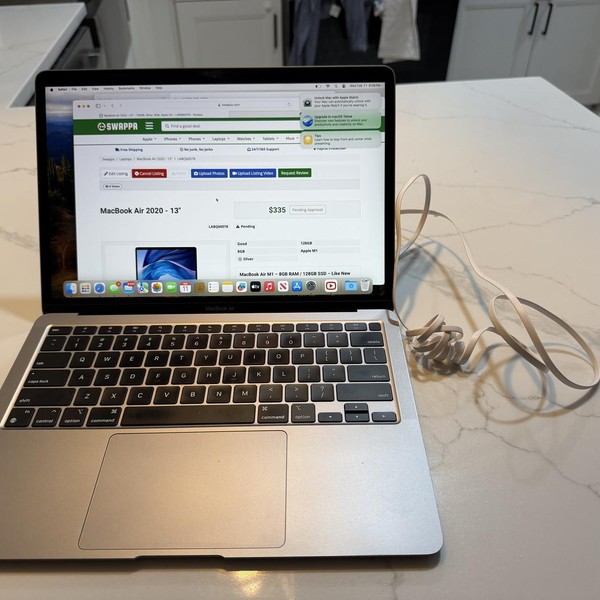 MacBook Air 2020 - 13 inch - 128 GB, Silver, 8 GB, Apple M1