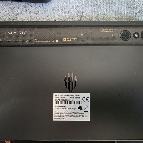 REDMAGIC Astra Gaming Tablet - Wi-Fi, 256 GB, Black, 12 GB