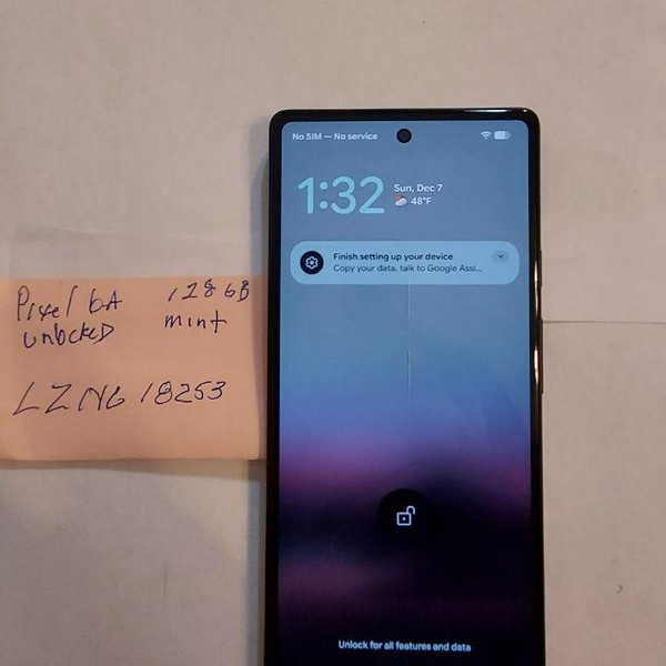 Google Pixel 6a - Unlocked, 128 GB, Chalk, 6 GB, GX7AS