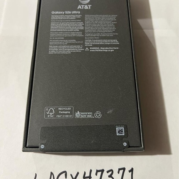 Samsung Galaxy S26 Ultra - AT&T, 256 GB, Black, 12 GB, SM-S948U