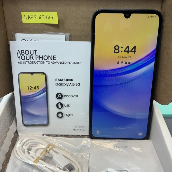 Samsung Galaxy A15 5G - Unlocked, 128 GB, Black & Blue, 4 GB