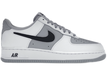 Nike Air Force 1 Low Cut-Out White Grey Black Swoosh for sale