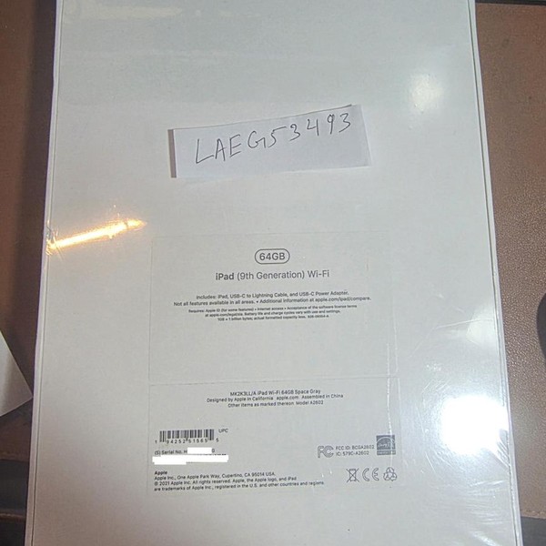 Apple iPad (9th Gen) - Wi-Fi, 64 GB, Gray, A2602