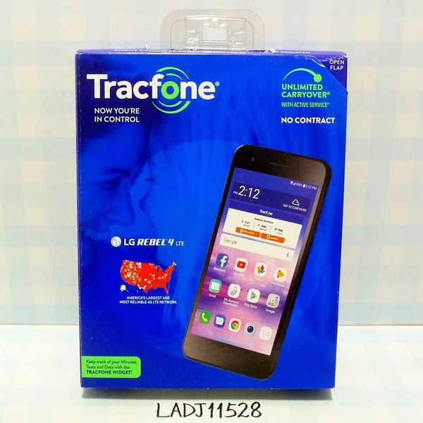 LG Rebel 4 - TracFone, 16 GB, Black, 2 GB