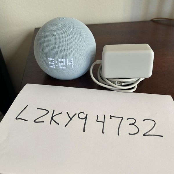 Amazon Echo Dot 5th Gen With Clock - Cloud Blue