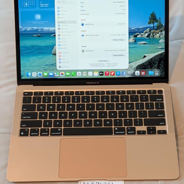MacBook Air 2020 - 13 inch - 512 GB, Gold, 8 GB, Apple M1