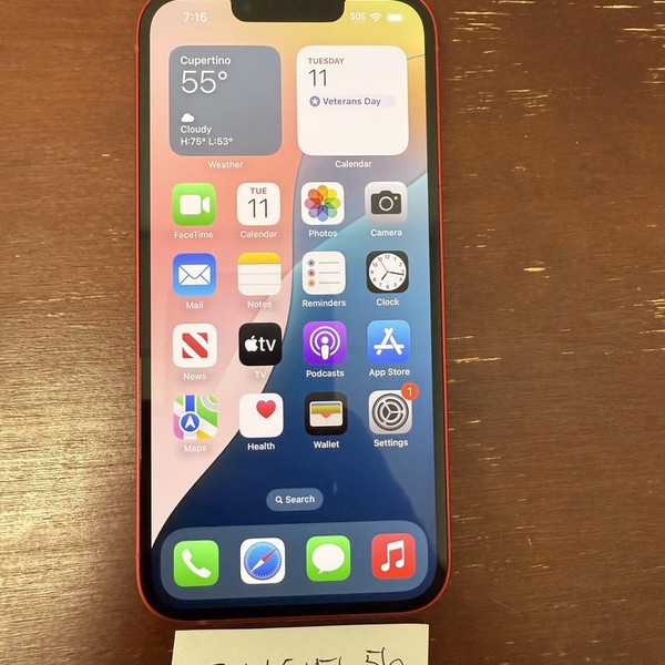 Apple iPhone 13 - Unlocked, 128 GB, Red, A2482