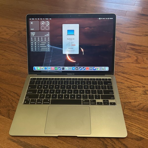 MacBook Air 2020 - 13 inch - 256 GB, Gray, 8 GB, Apple M1