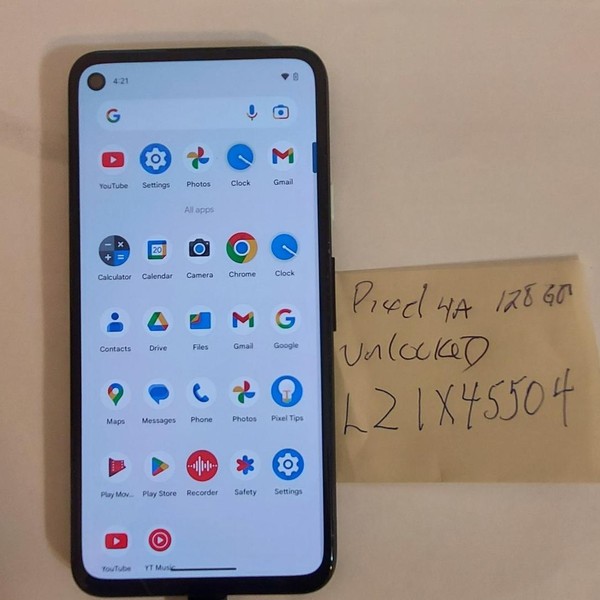 Google Pixel 4a - Unlocked, 128 GB, Black, 6 GB, G025J