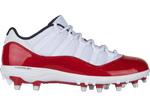  Jordan 11 Retro Low Cleat White Red