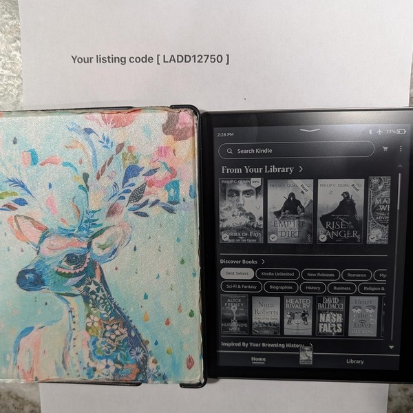 Amazon Kindle Oasis 10th Gen - 32 GB, Gray, WiFi Only