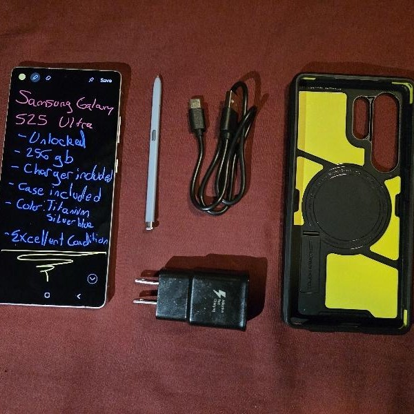 Samsung Galaxy S25 Ultra - Unlocked, 256 GB, Silverblue, 12 GB, SM-S938U1