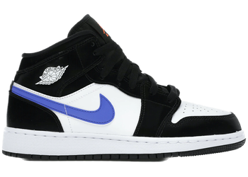 Jordan 1 Mid Black Racer Blue White (GS) for sale