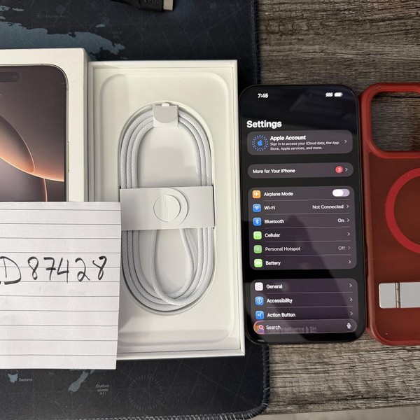 Apple iPhone 16 Pro Max - Unlocked, 256 GB, Desert, A3084