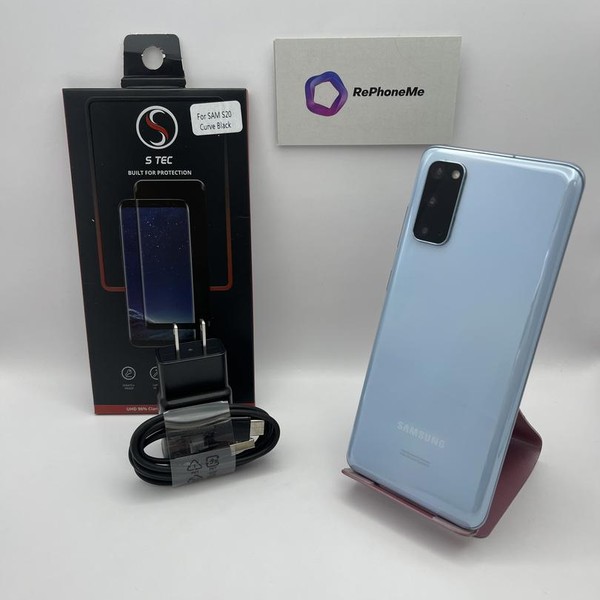 Samsung Galaxy S20 5G - Unlocked, 128 GB, Cloud Blue, 12 GB, SM-G981U1