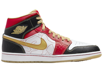 Jordan 1 Mid XQ White Black Sport Red for sale