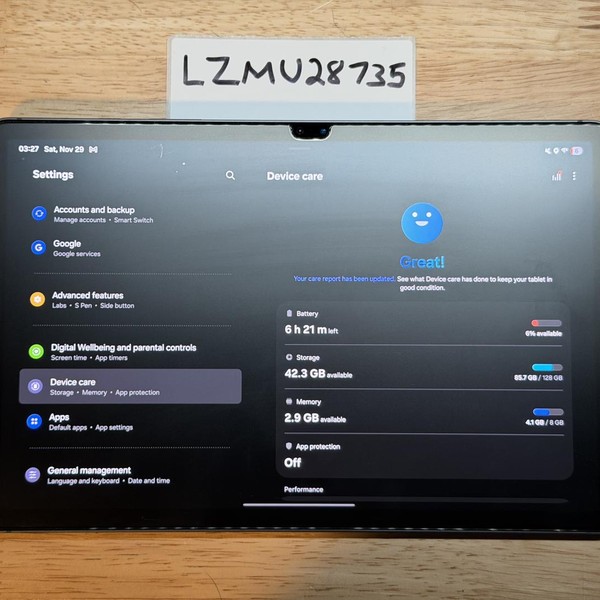 Samsung Galaxy Tab S9 - Wi-Fi, Graphite, 128 GB, 8 GB, SM-X710