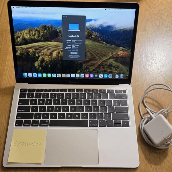 MacBook Air 2019 - 13 inch - 256 GB, Silver, 16 GB, Intel Core i5