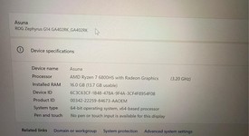 Good
													Asus ROG Zephyrus G14 (2022) GA402 - Ryzen 9, White, 1 TB, 16 GB, WQXGA, photo 1 of 12