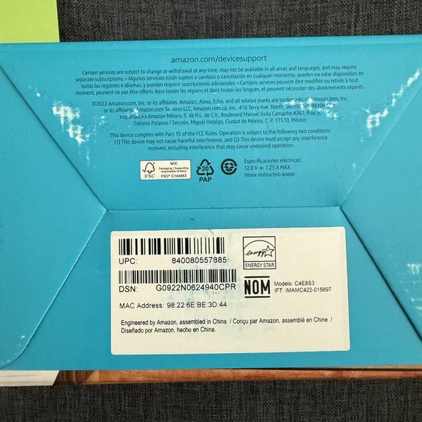 Amazon Echo Dot 5th Gen With Clock - Cloud Blue