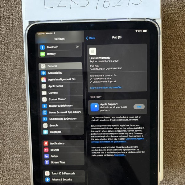 Apple iPad Mini 7th Gen - Wi-Fi, 128 GB, Gray, A2993