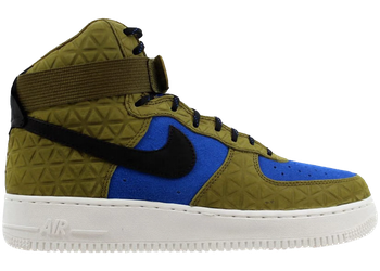Nike Air Force 1 Hi Premium Suede Olive Flak/Black-Midnight Turquoise (Women's) for sale