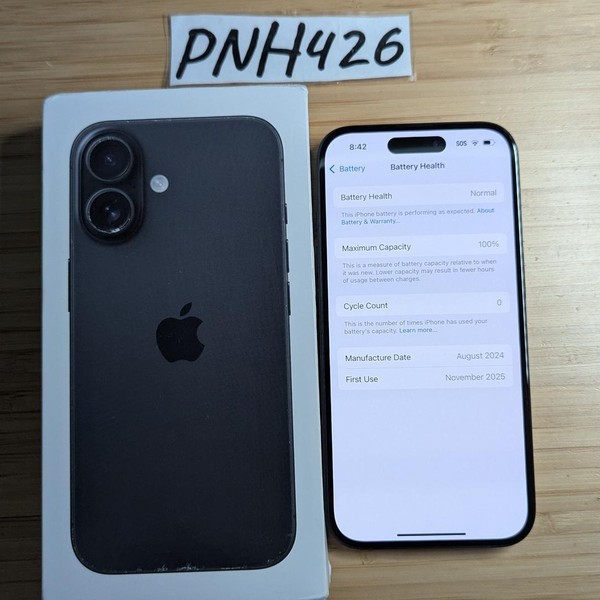 Apple iPhone 16 - Unlocked, 128 GB, Black, A3081