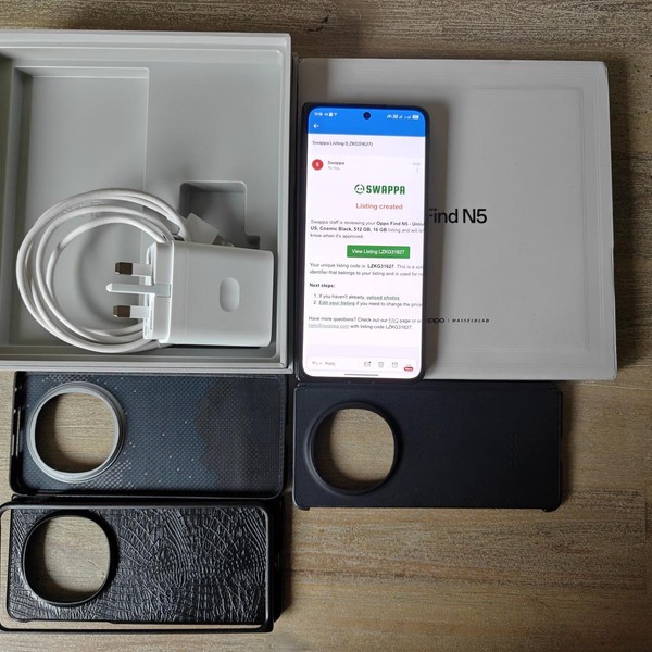 Oppo Find N5 - Unlocked Non-US, 512 GB, Cosmic Black, 16 GB