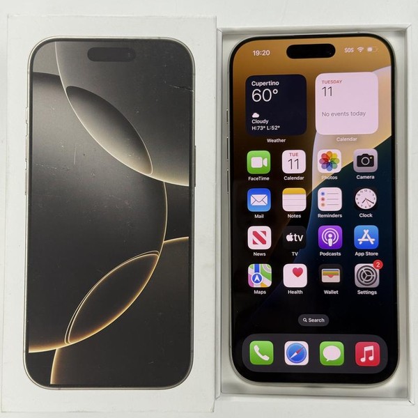 Apple iPhone 16 Pro - Unlocked, 512 GB, Natural, A3083
